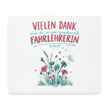 Beste Fahrlehrerin Abschied Jobwechsel Rente - Mousepad (Querformat) - Weiß - Vorne