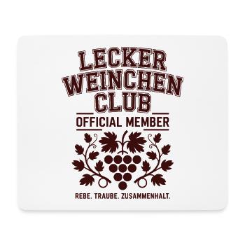 Wein Lecker Weinchen Club Weinliebhaber Rotwein - Mousepad (Querformat) - Weiß - Vorne