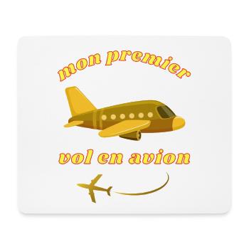 Mon premier vol en avion - Tapis de souris (format paysage) - blanc - Devant