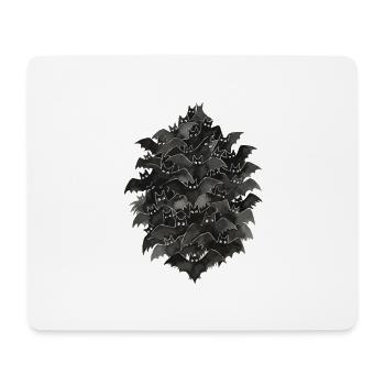 Night bat flock - Mouse Pad (horizontal) - white - Front