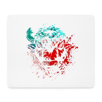 Art éclaboussuré de bison - Tapis de souris (format paysage) - blanc - Devant