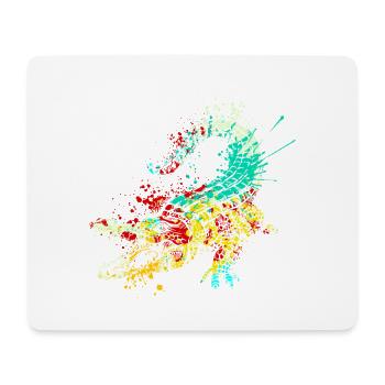 Splash Art Wild Crocodile - Mouse Pad (horizontal) - white - Front