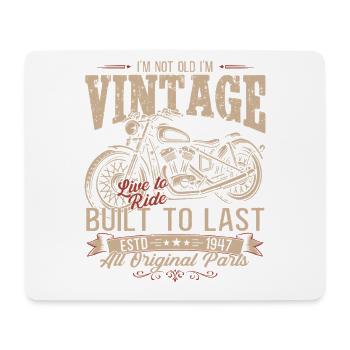 79th Birthday Gift Motorcyclist Biker 1947 - Mouse Pad (horizontal) - white - Front