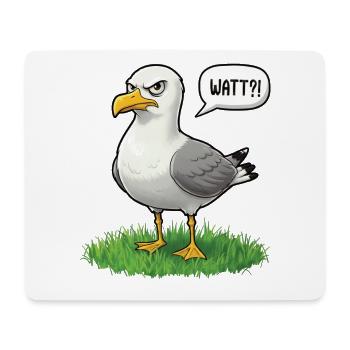 Watt Seagull Seabird Coast Beach Humor Saying - Mouse Pad (horizontal) - white - Front