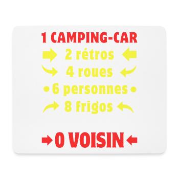 Les chiffres du Camping-Car c'est 0 Voisin - Tapis de souris (format paysage) - blanc - Devant