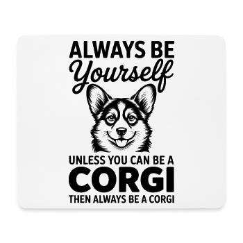 Expressions de cardigan corgi gallois Cadeau drôle de corgi - Tapis de souris (format paysage) - blanc - Devant