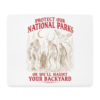 Cryptid Protect Our National Parks - Mouse Pad (horizontal) - white - Front
