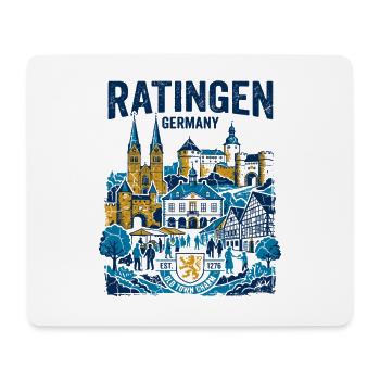 Classement Allemagne Old Town Skyline Vintage - Tapis de souris (format paysage) - blanc - Devant