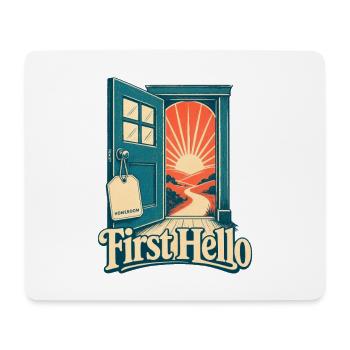 Homeroom Teacher Gift First Hello, First Day of Sc - Mouse Pad (horizontal) - white - Front