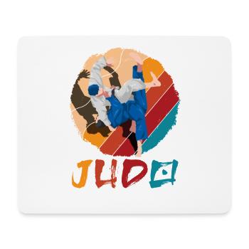 Judo Retro Vintage Martial Arts Judoka Throw - Mouse Pad (horizontal) - white - Front