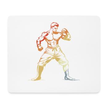 Kickboxer Retro - Mouse Pad (horizontal) - white - Front