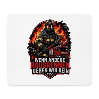 Feuerwehr - Mousepad (Querformat) - Weiß - Vorne