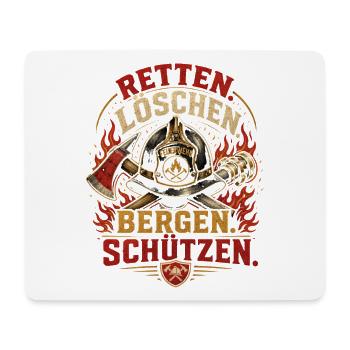 Feuerwehr - Mousepad (Querformat) - Weiß - Vorne
