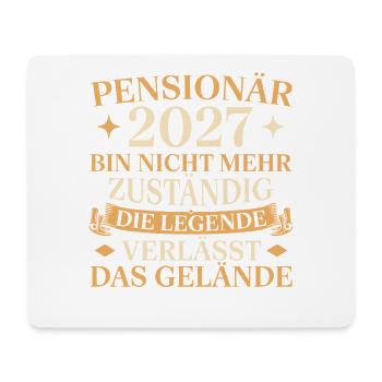 Pensionär 2027 Nicht mehr zuständig Abschied - Mousepad (Querformat) - Weiß - Vorne
