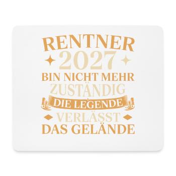 Rentner 2027 Nicht mehr zuständig Abschied - Mousepad (Querformat) - Weiß - Vorne