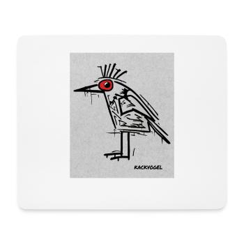 Kackvogel – Lustiger Vogel mit schwarzem Humor - Mousepad (Querformat) - Weiß - Vorne