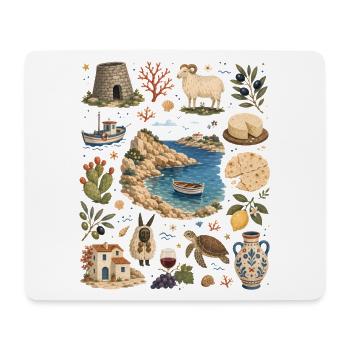 Sardinia | Coast, Nuraghi & Pleasure - Mouse Pad (horizontal) - white - Front