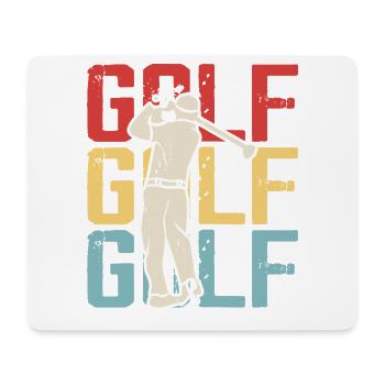 Retro Golf – tee off with passion - Mouse Pad (horizontal) - white - Front