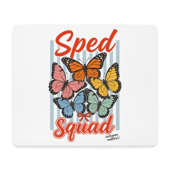 Sped Squad Butterfly Special Education Teacher - Mouse Pad (horizontal) - white - Front