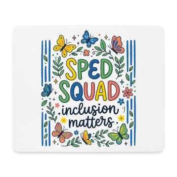 Sped Squad Butterfly Special Education Teacher - Mouse Pad (horizontal) - white - Front