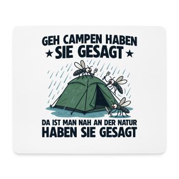 Camping Nah an der Natur Zelten - Mousepad (Querformat) - Weiß - Vorne