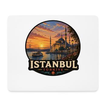 Istanbul Bosporus Sonnenuntergang Urlaub - Mousepad (Querformat) - Weiß - Vorne