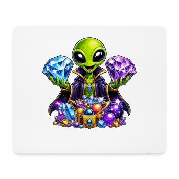 Mage du trésor extraterrestre - Tapis de souris (format paysage) - blanc - Devant
