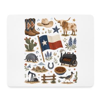 Texas | Cowboy, BBQ & Wild West - Mouse Pad (horizontal) - white - Front