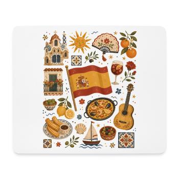 Spain | Tapas, sun & joie de vivre - Mouse Pad (horizontal) - white - Front