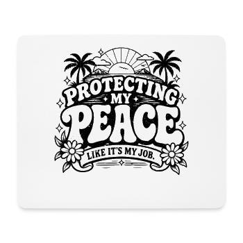 Meine Ruhe Schützen - Mousepad (Querformat) - Weiß - Vorne