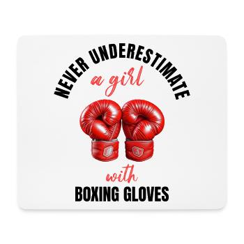 Boxer Girl Power - Mouse Pad (horizontal) - white - Front