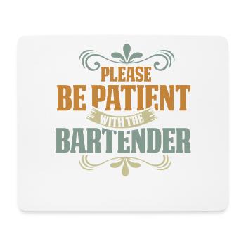 Serveur Barman Barchef - Tapis de souris (format paysage) - blanc - Devant