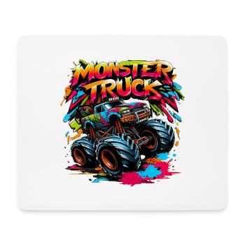 Style Graffiti Monster Truck Coloré - Tapis de souris (format paysage) - blanc - Devant