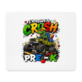 Maternelle de Monster Truck T-Rex - Tapis de souris (format paysage) - blanc - Devant