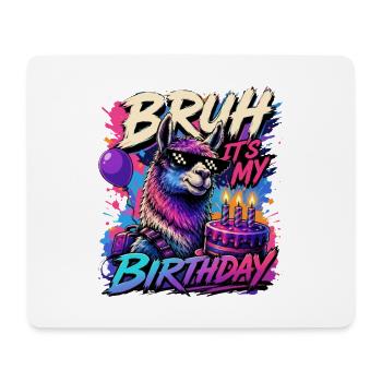 Mec, c’est mon mème d’anniversaire Cooles Llama - Tapis de souris (format paysage) - blanc - Devant