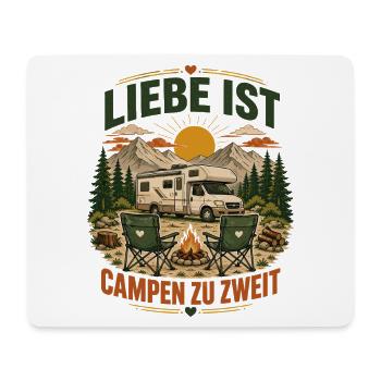 Liebe ist Campen zu zweit – Wohnmobil Paar - Mousepad (Querformat) - Weiß - Vorne