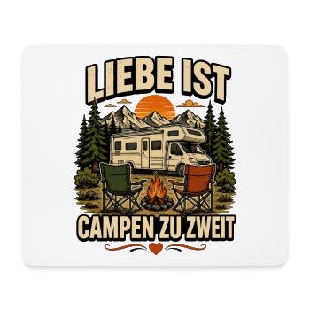 Liebe ist Campen zu zweit – Wohnmobil Paar - Mousepad (Querformat) - Weiß - Vorne