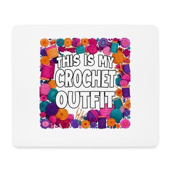 Voici ma tenue au crochet - Tapis de souris (format paysage) - blanc - Devant