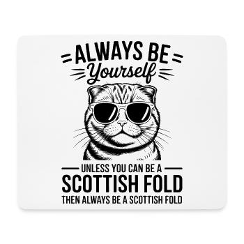 Scottish Folding Cat Scottish Fold Gift - Mouse Pad (horizontal) - white - Front