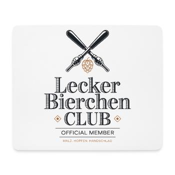 Lecker Bierchen Club Bier Spruch JGA Malle Bier - Mousepad (Querformat) - Weiß - Vorne