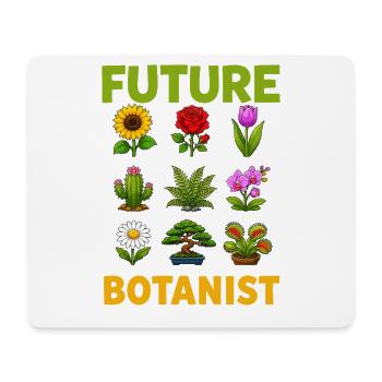 Future botanist, cute plant and plant - Mouse Pad (horizontal) - white - Front