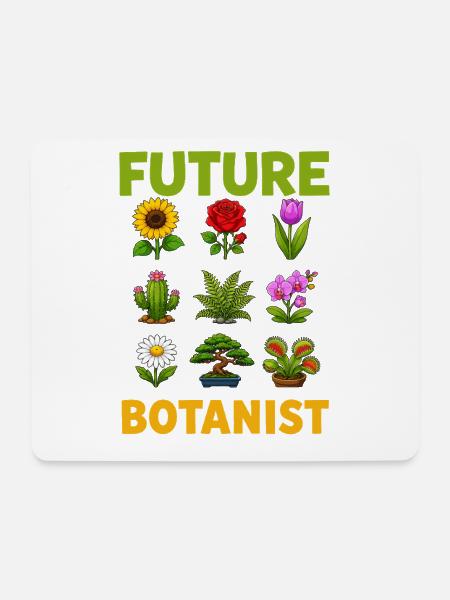 Zukünftiger Botaniker, Niedliche Pflanzen- Und - Mousepad (Querformat) - Weiß