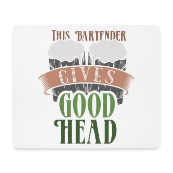Serveur Barman Barchef - Tapis de souris (format paysage) - blanc - Devant