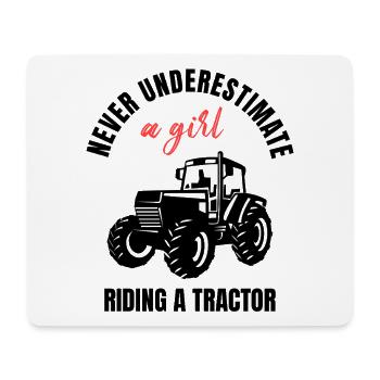 Pouvoir des filles du tracteur - Tapis de souris (format paysage) - blanc - Devant