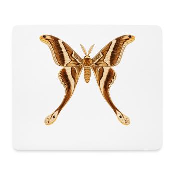 Hercules Moth Coscinocera hercules Cartoon-Stil - Mousepad (Querformat) - Weiß - Vorne