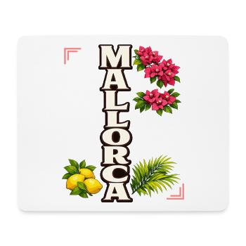 Mallorca Blumen & Zitronen mediterraner Urlaub - Mousepad (Querformat) - Weiß - Vorne