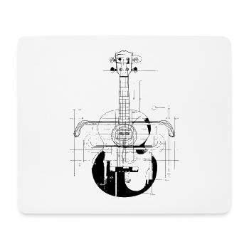 Dessin de ukulélé - Tapis de souris (format paysage) - blanc - Devant
