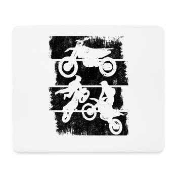 Motocross - Tapis de souris (format paysage) - blanc - Devant