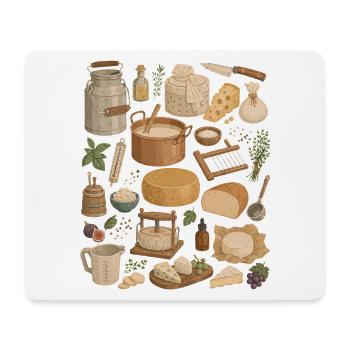 Cheese Love | Cheese & Cheese Crafts - Mouse Pad (horizontal) - white - Front