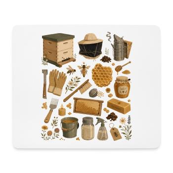 Bee Love | Beekeeping & Honey - Mouse Pad (horizontal) - white - Front